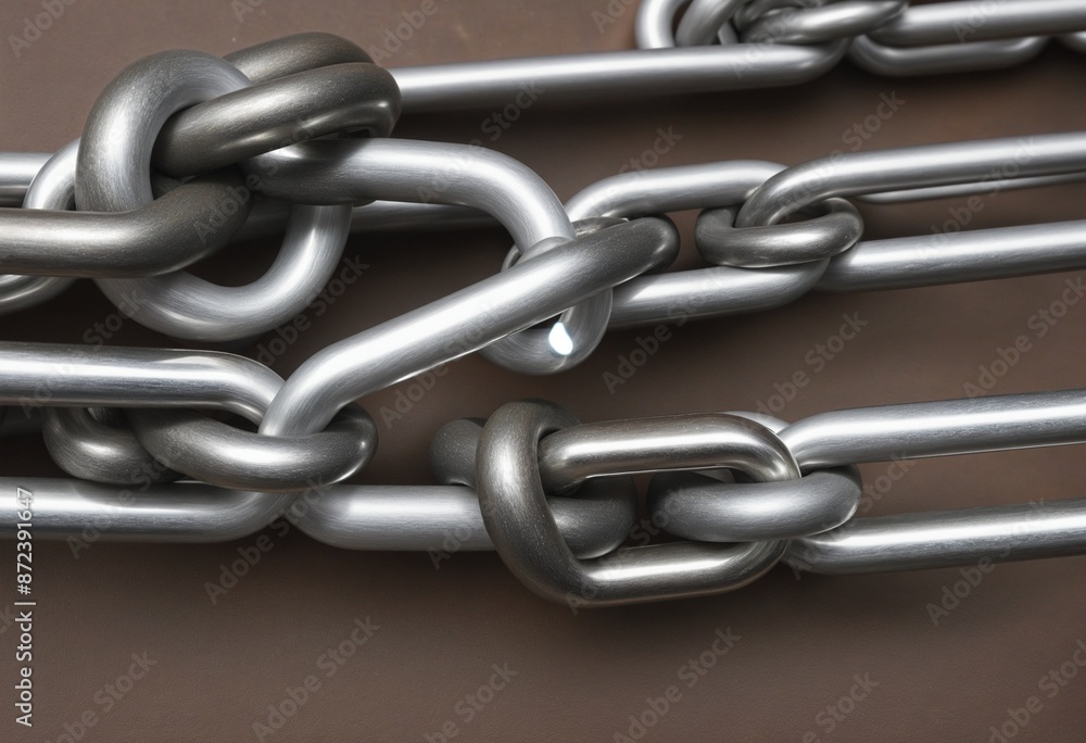 Fototapeta premium chain link metal steel wall paper