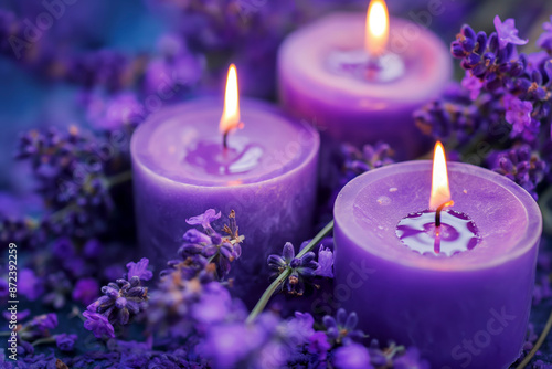 Candles with lavender