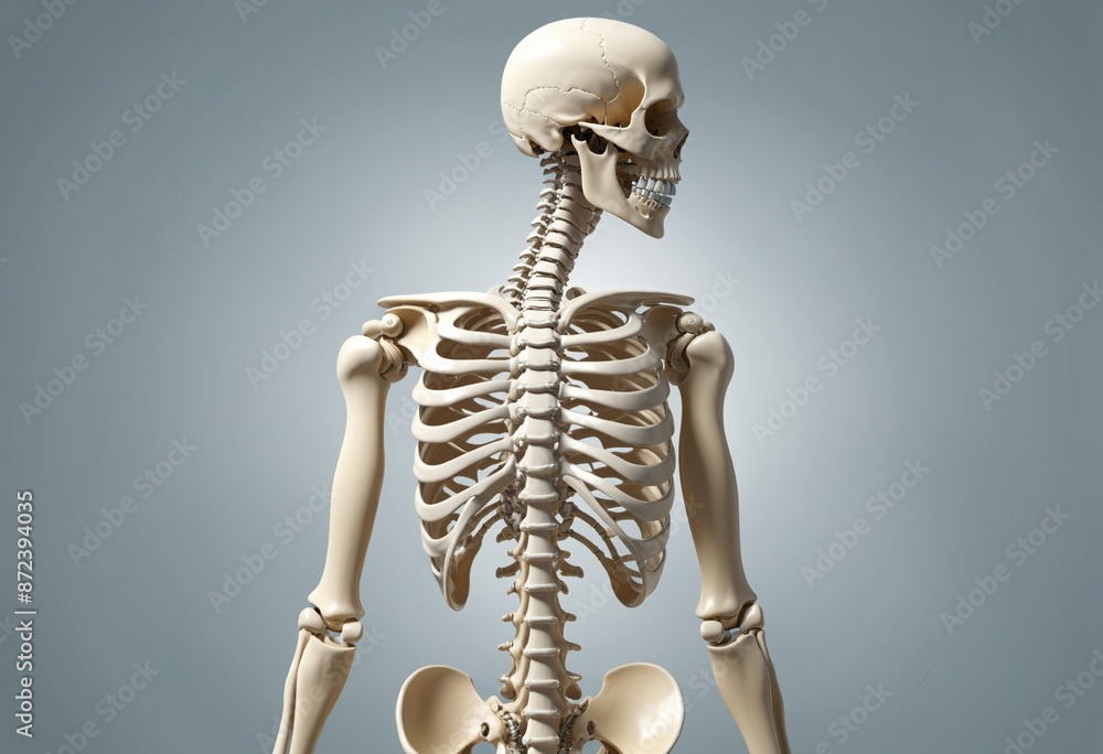 Human spine, vertebrae anatomy on science background Human spine, vertebrae anatomy on science background