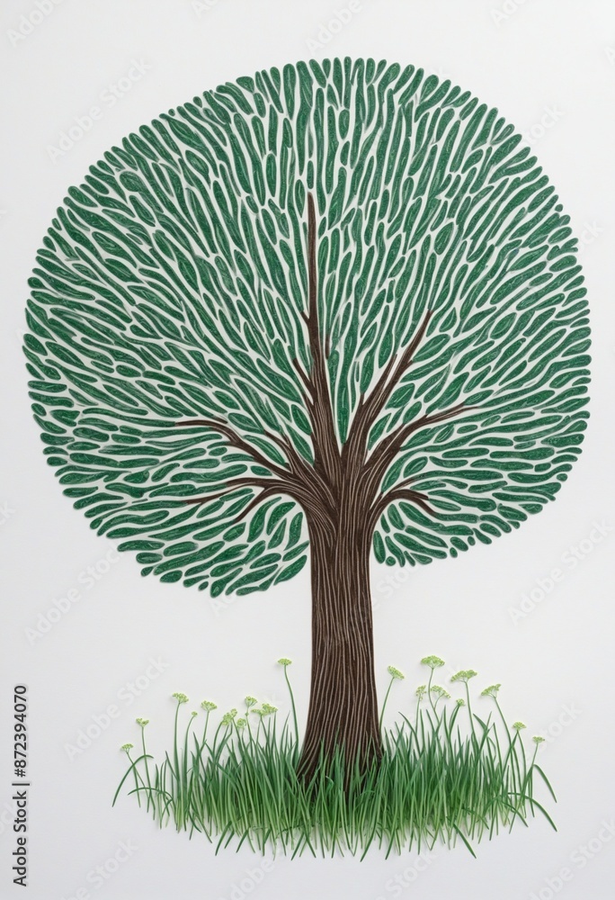 Fototapeta premium cute tree illustration