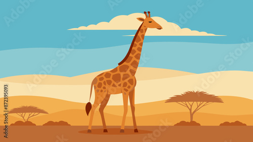 giraffe in the savannah