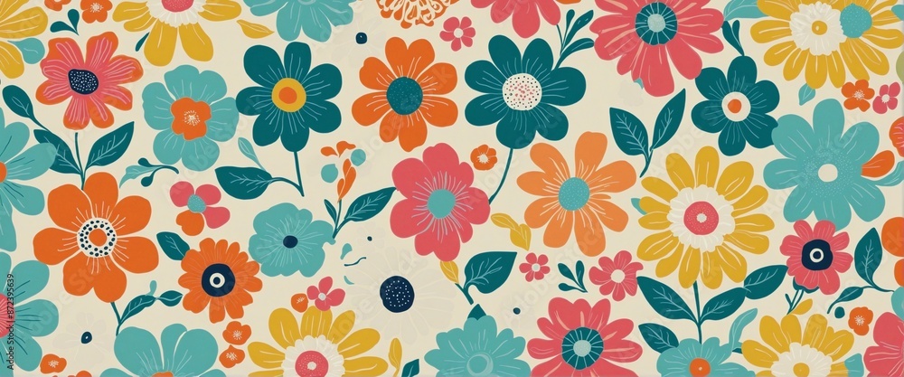 Trendy floral poster illustration set Trendy floral poster illustration set