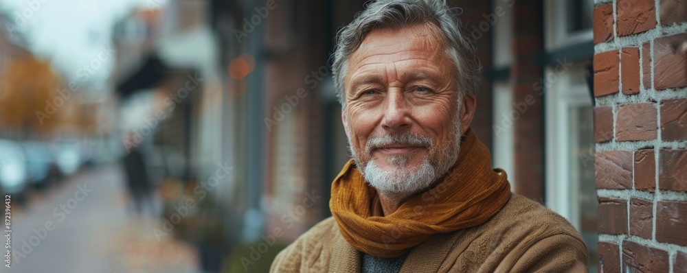 Middle-aged Dutch man with a casual outfit Middle-aged Dutch man with a casual outfit