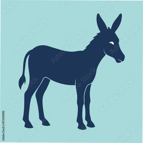 Donkey Silhouette Elegant Symbolism in Vector Art © Mosharef 