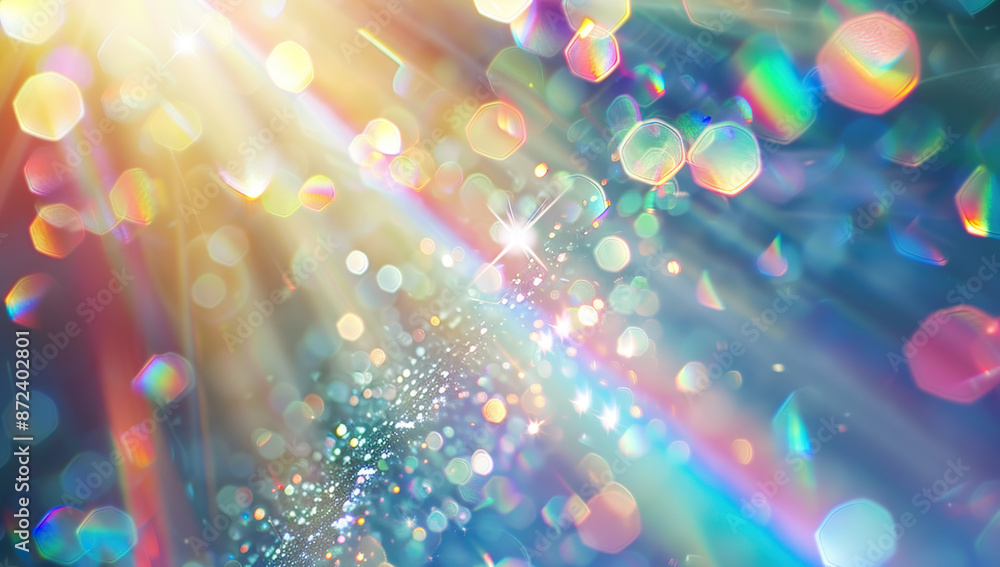 Naklejka premium Colorful Abstract Bokeh Lights and Lens Flares