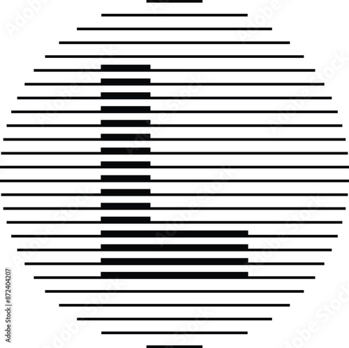 Letter L Logo Icon Line Pattern within Circle Design