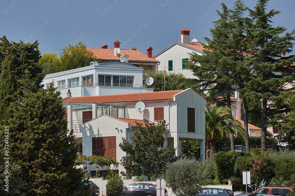 Fototapeta premium Houses and apartments in Pula, Croatia