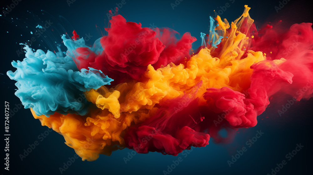 Multicolor Fluid Dripped Paint on Red Background, Abstract Image, Texture, Pattern Background, Wallpaper, Background, Cell Phone Cover and Screen, Smartphone, Computer, Laptop, 9:16 and 16:9 Format - Multicolor Fluid Dripped Paint on Red Background, Abstract Image, Texture, Pattern Background, Wallpaper, Background, Cell Phone Cover and Screen, Smartphone, Computer, Laptop, 9:16 and 16:9 Format -
