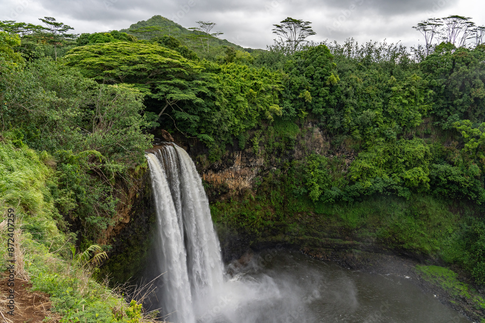 Φωτογραφία Wailua Falls is a waterfall on the island of Kauai, part of the US state of Hawaii