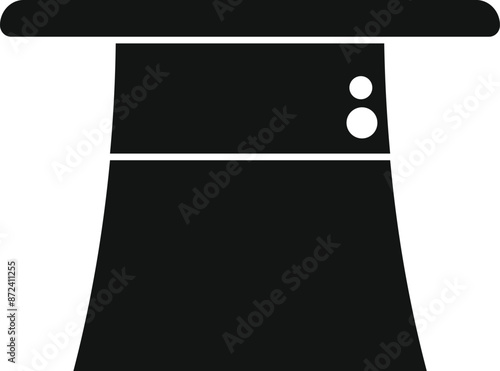 Black top hat symbolizing magic, illusion, and entertainment