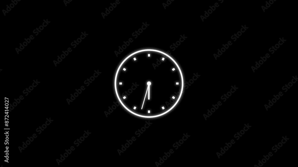 Clock icon with moving arrows and seamless 24 hours loop spinning clock animation day fast speed. Clock icon with moving arrows and seamless 24 hours loop spinning clock animation day fast speed.