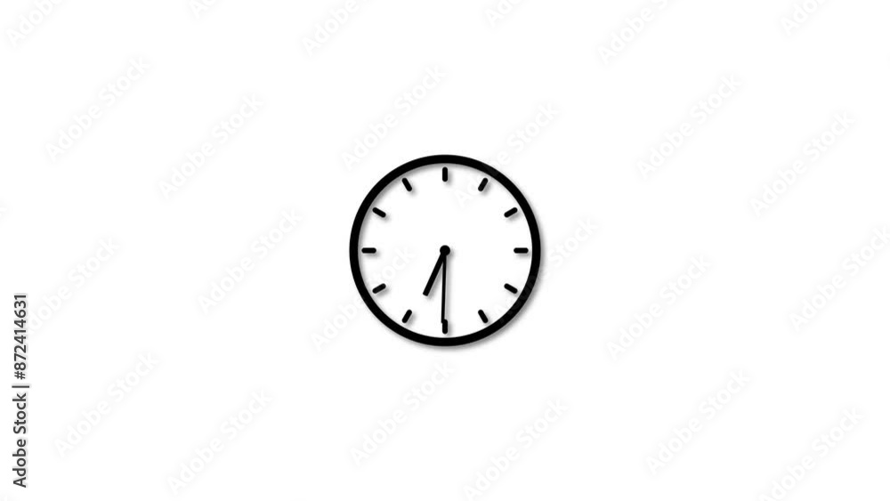 Clock icon with moving arrows and seamless 24 hours loop spinning clock animation day fast speed. Clock icon with moving arrows and seamless 24 hours loop spinning clock animation day fast speed.