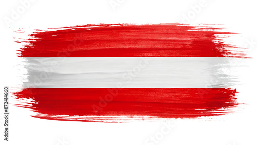 Austria flag in abstract brush stroke style