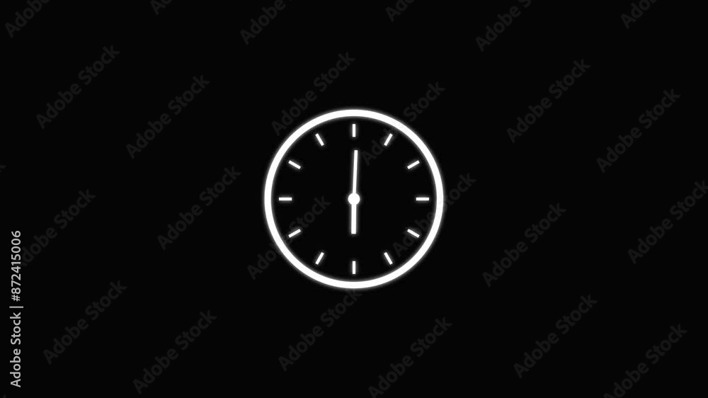 Clock icon flat style 24 hours day fast speed with moving timer clock rotation 360 video animation. Clock icon flat style 24 hours day fast speed with moving timer clock rotation 360 video animation.