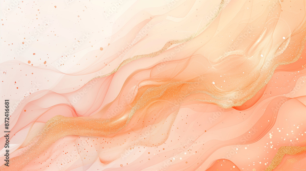 Fototapeta premium Elegant Coral Fluid Art