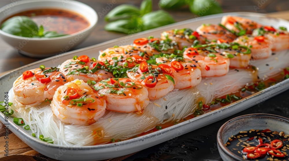 Fresh Spring Rolls with Shrimp and Vegetables Bright Realism Fresh Spring Rolls with Shrimp and Vegetables Bright Realism