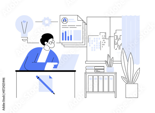 CV writing service abstract concept vector illustration.