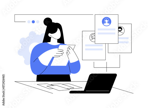 Select candidates abstract concept vector illustration.