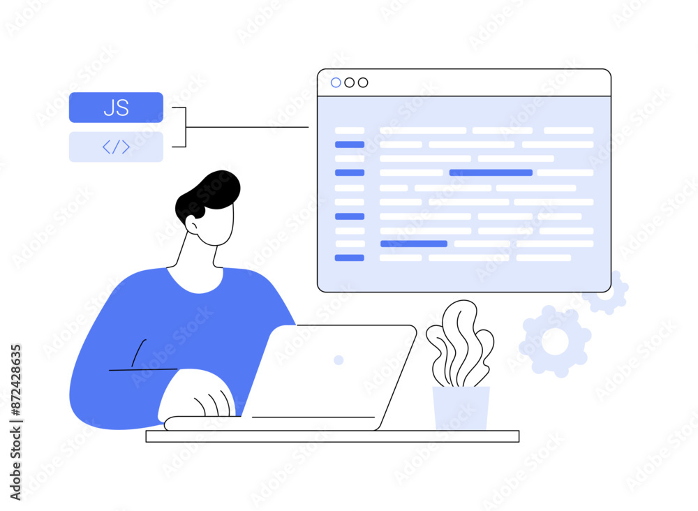 Javascript abstract concept vector illustration. Javascript abstract concept vector illustration.
