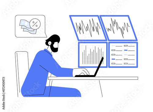 Financial analysis abstract concept vector illustration.