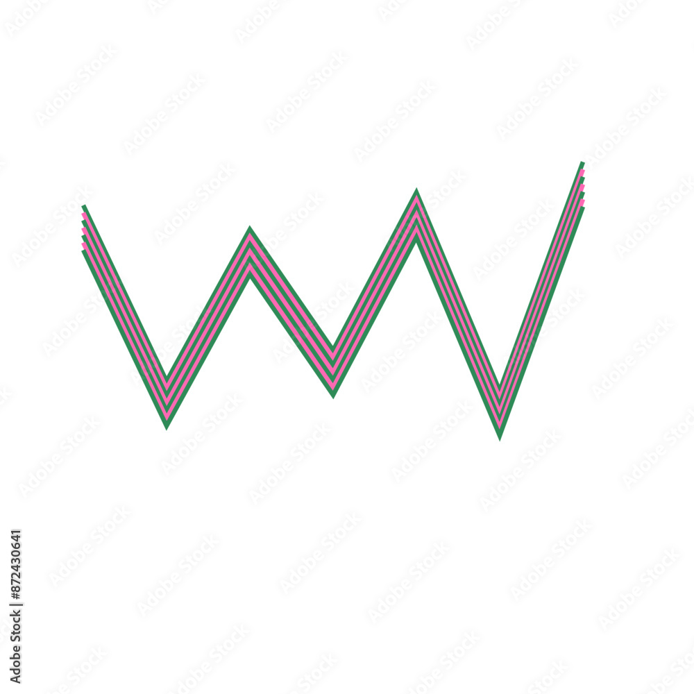 An abstract retro zig zag stripe pattern design element. An abstract retro zig zag stripe pattern design element.