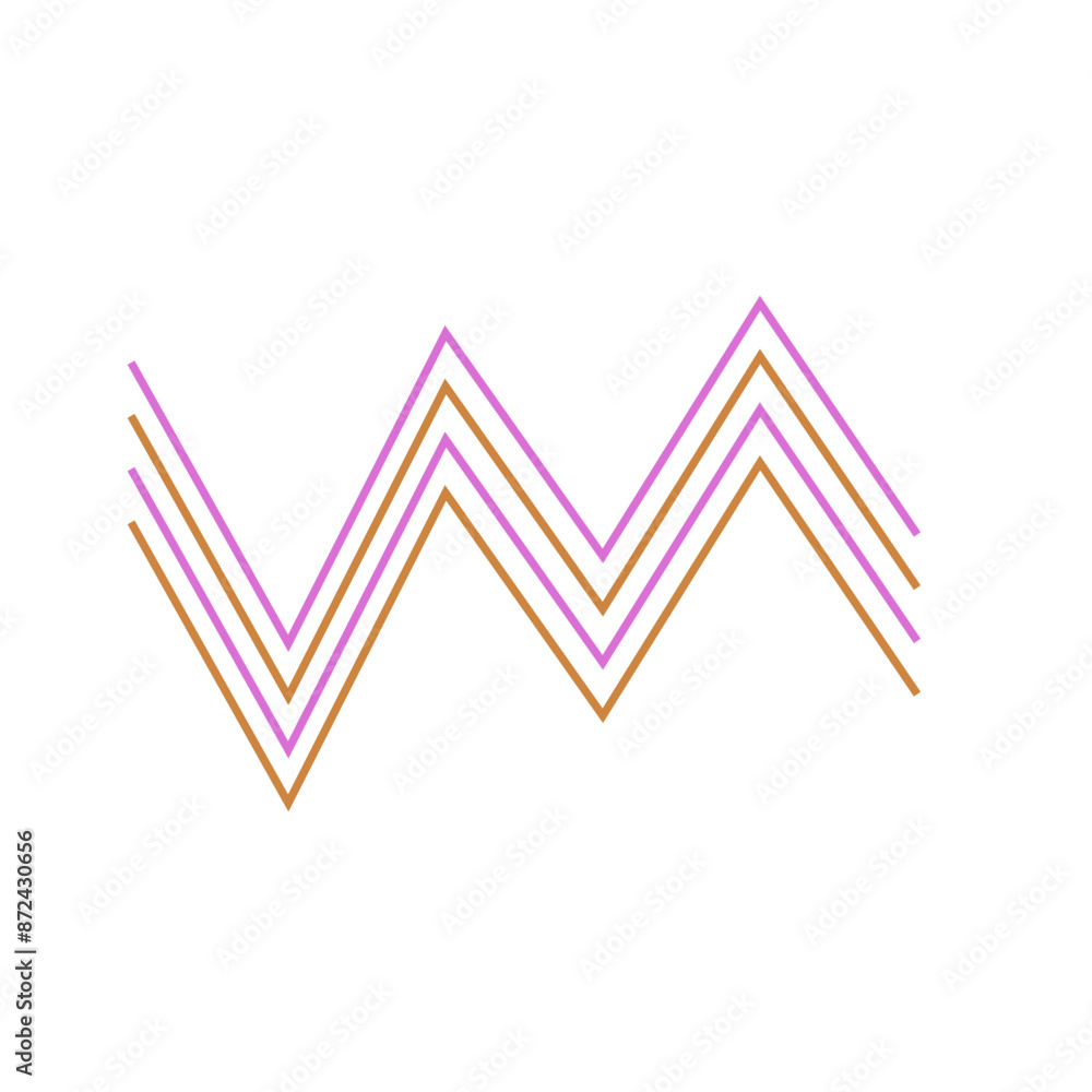 An abstract retro zig zag stripe pattern design element. An abstract retro zig zag stripe pattern design element.