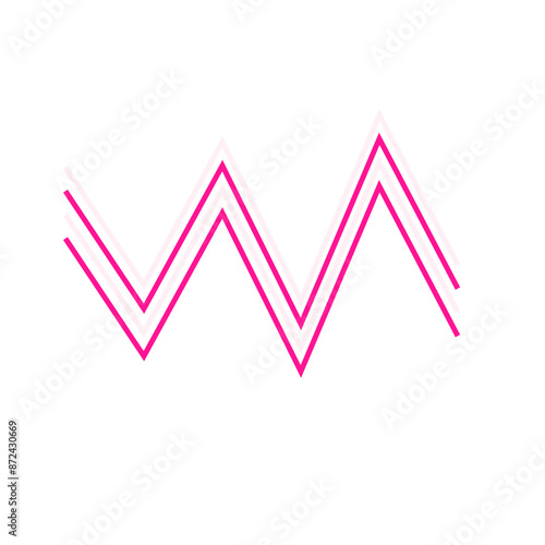 An abstract retro zig zag stripe pattern design element.