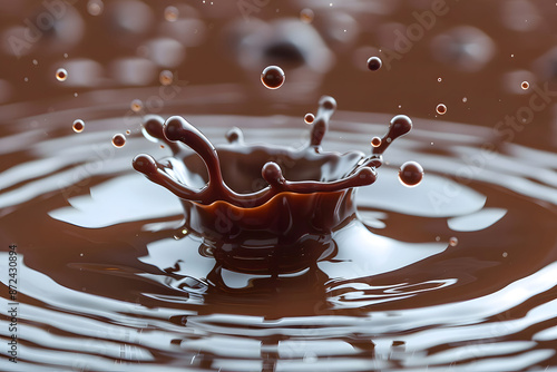 Chocolate splash closeup