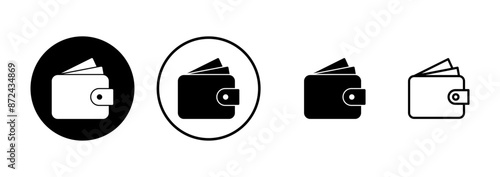 Wallet Icon vector isolated on white background. money wallet icon