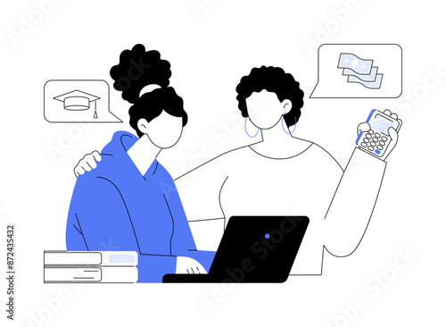 Education saving account abstract concept vector illustration.