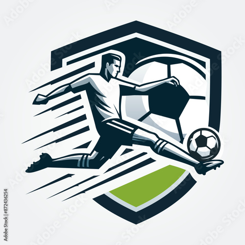 Modern hand drawn football logo design