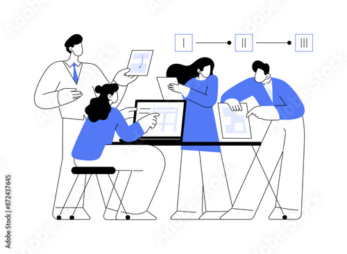 Developing a business plan abstract concept vector illustration.