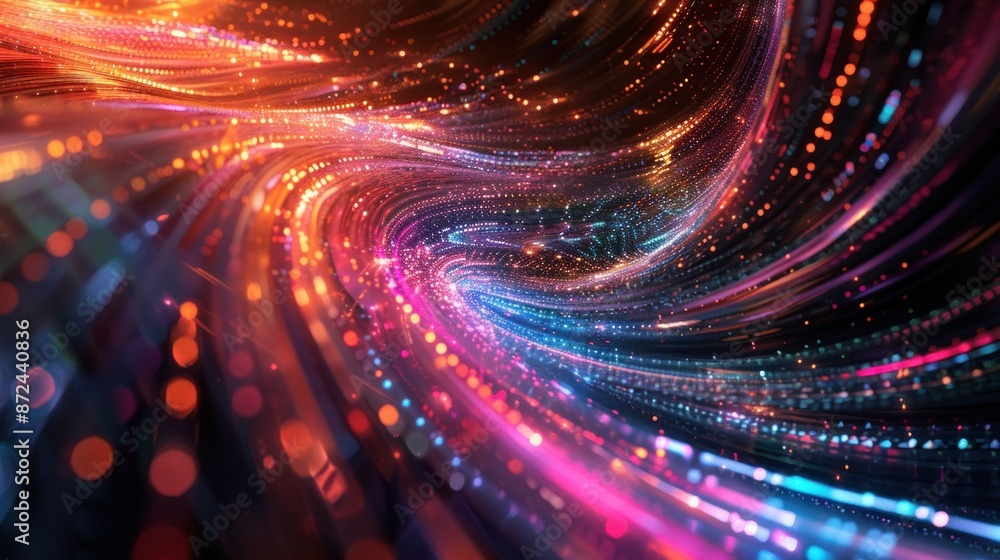 Abstract Swirling Lights in Vivid Colors Abstract Swirling Lights in Vivid Colors