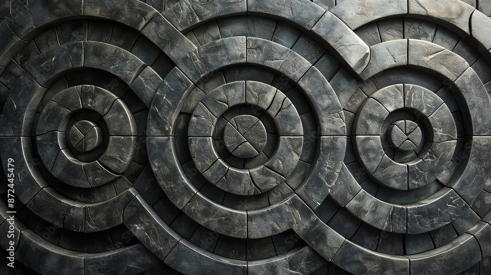 Maze-like circular pattern with overlapping and interwoven paths, creating a visually engaging and dynamic texture. , Minimalism, Maze-like circular pattern with overlapping and interwoven paths, creating a visually engaging and dynamic texture. , Minimalism,
