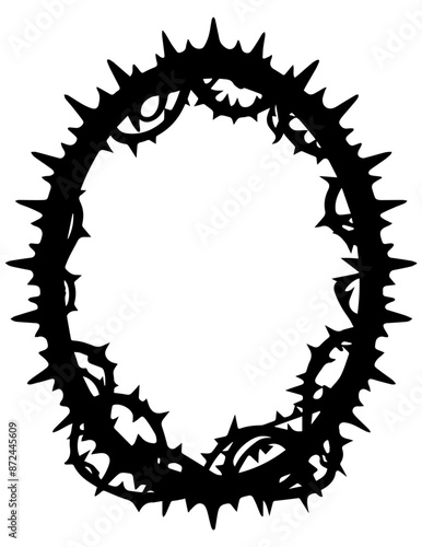 Black thorn decorative frame