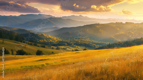 beautiful mountain landscape wallpaper, background 