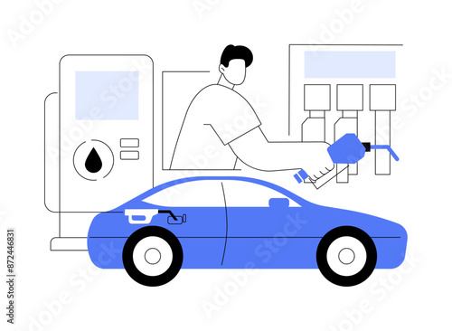 Gasoline retail abstract concept vector illustration.