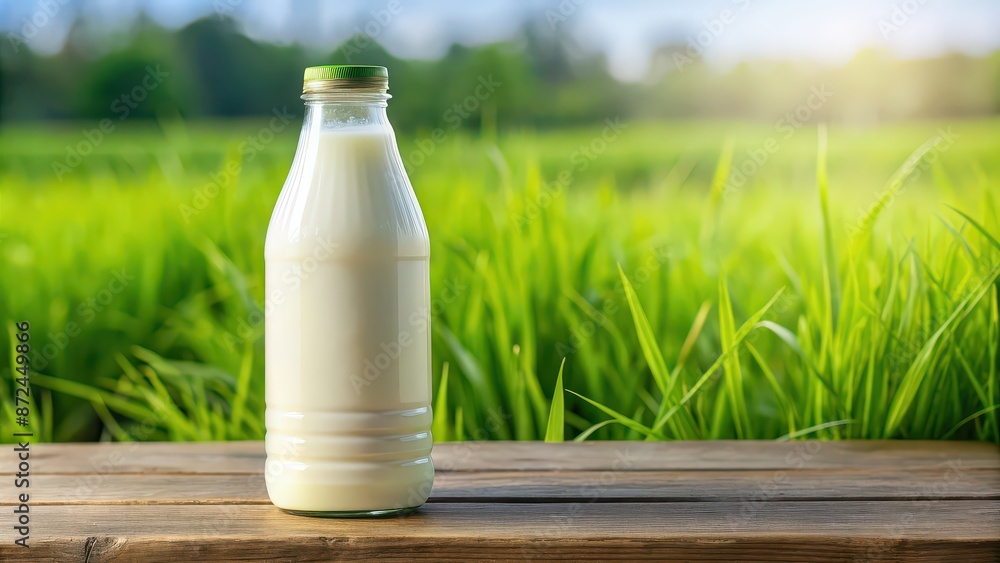 Fresh cow's milk in a recyclable plastic bottle , dairy, beverage, container, white, liquid, healthy, nutrition Fresh cow's milk in a recyclable plastic bottle , dairy, beverage, container, white, liquid, healthy, nutrition