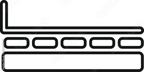 Orthopedic mattress icon showing layers for a comfortable and supportive sleep experience