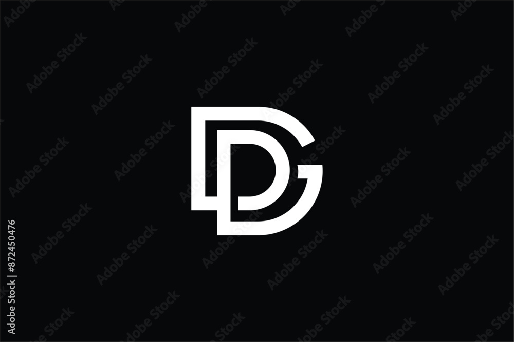 letter DC DG GC linked in loop infinity chain abstract vector, letter GD GC communication network letter DC DG GC linked in loop infinity chain abstract vector, letter GD GC communication network