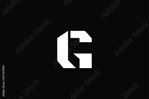 letter G C abstract minimal logo, letter G plumbing logo tube or pipe water home service logo