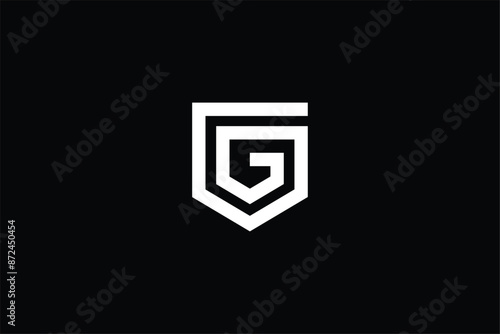 letter G shield icon royal banner badge security or protection logo, letter GC arrow icon  Minimal elegant monogram art logo Outstanding professional trendy awesome artistic gc cg g c