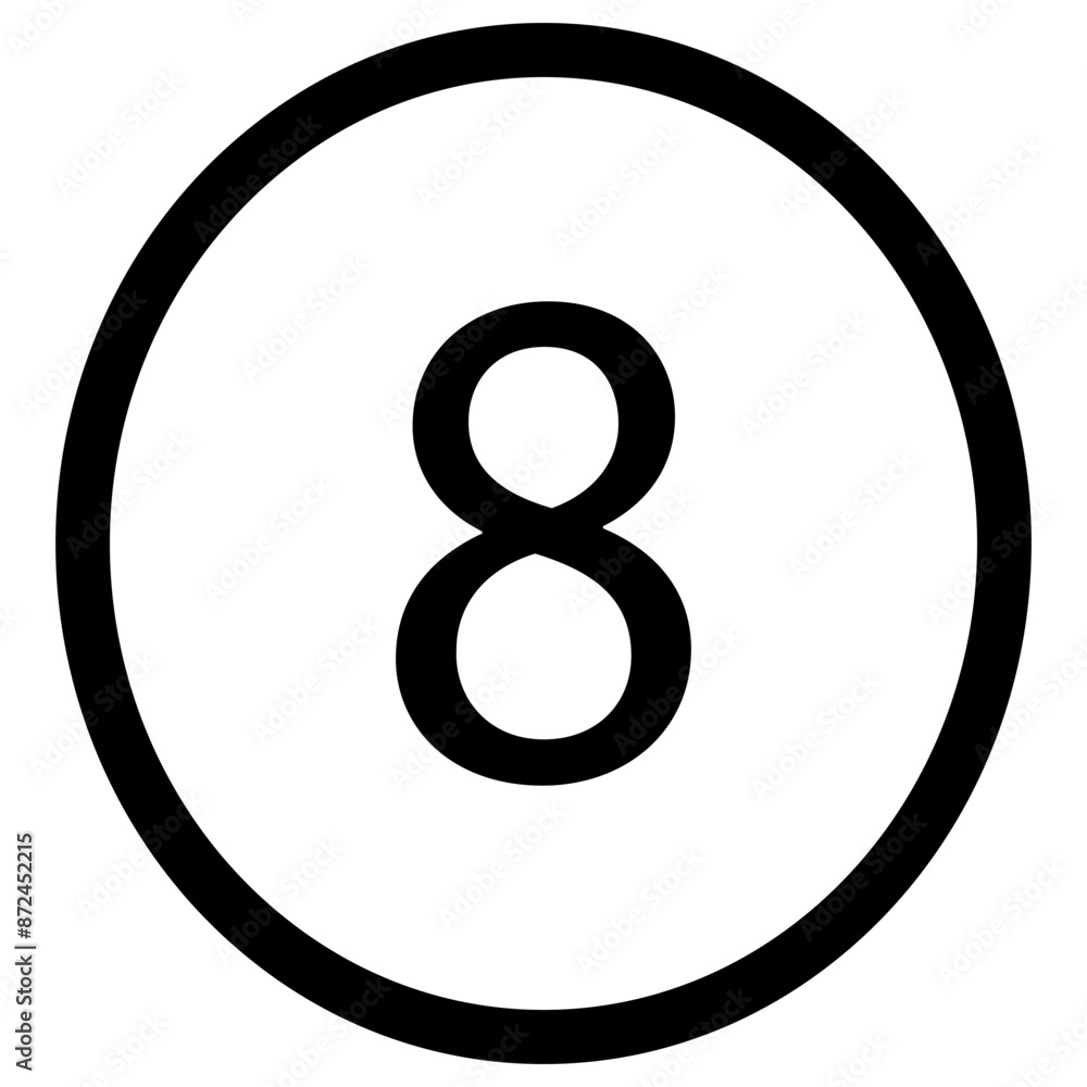Billiard Ball Icon number 8 vector illustration. EPS 10. Billiard Ball Icon number 8 vector illustration. EPS 10.