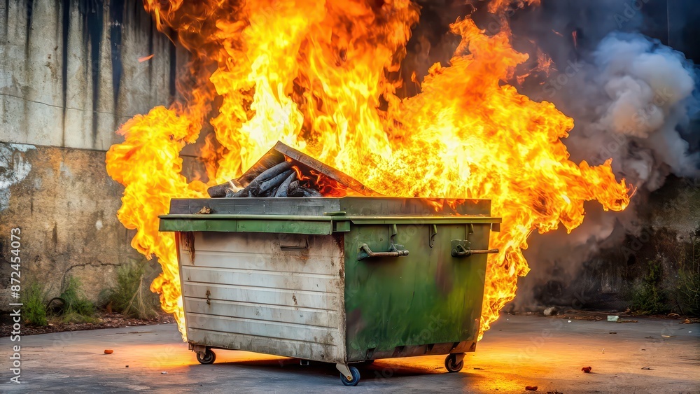 Year 2020 Dumpster Fire , chaos, disaster, flames, crisis, disaster, pandemic, lockdown, isolation, uncertainty, anxiety Year 2020 Dumpster Fire , chaos, disaster, flames, crisis, disaster, pandemic, lockdown, isolation, uncertainty, anxiety