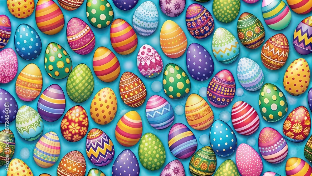 Colorful seamless pattern design with various Easter egg s, Easter, eggs, seamless, pattern, colorful, spring Colorful seamless pattern design with various Easter egg s, Easter, eggs, seamless, pattern, colorful, spring