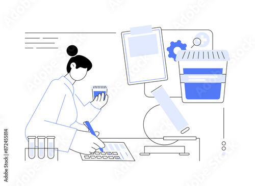Urinalysis abstract concept vector illustration.