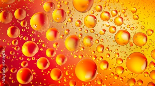 Vibrant Oil and Water Droplets A Captivating Closeup of Nature's Beauty