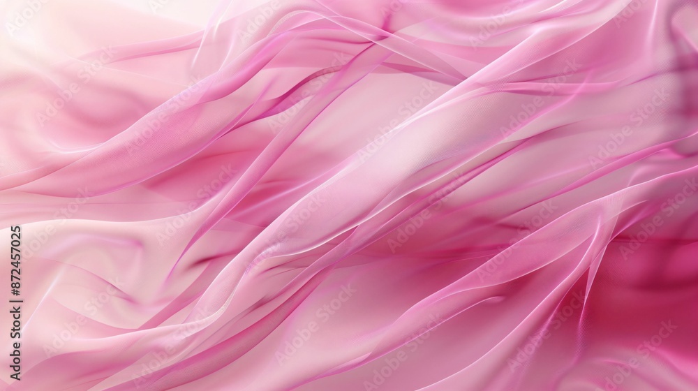 Obraz premium Flowing Pink Silk Fabric