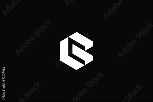 letter GC hexagon iconic abstract geometric logo, letter GC construction company House cleaning, home security, real estate auction, Realty and real estate agency Vector