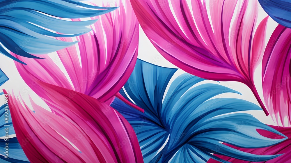 purple and blue tropical leaf background purple and blue tropical leaf background